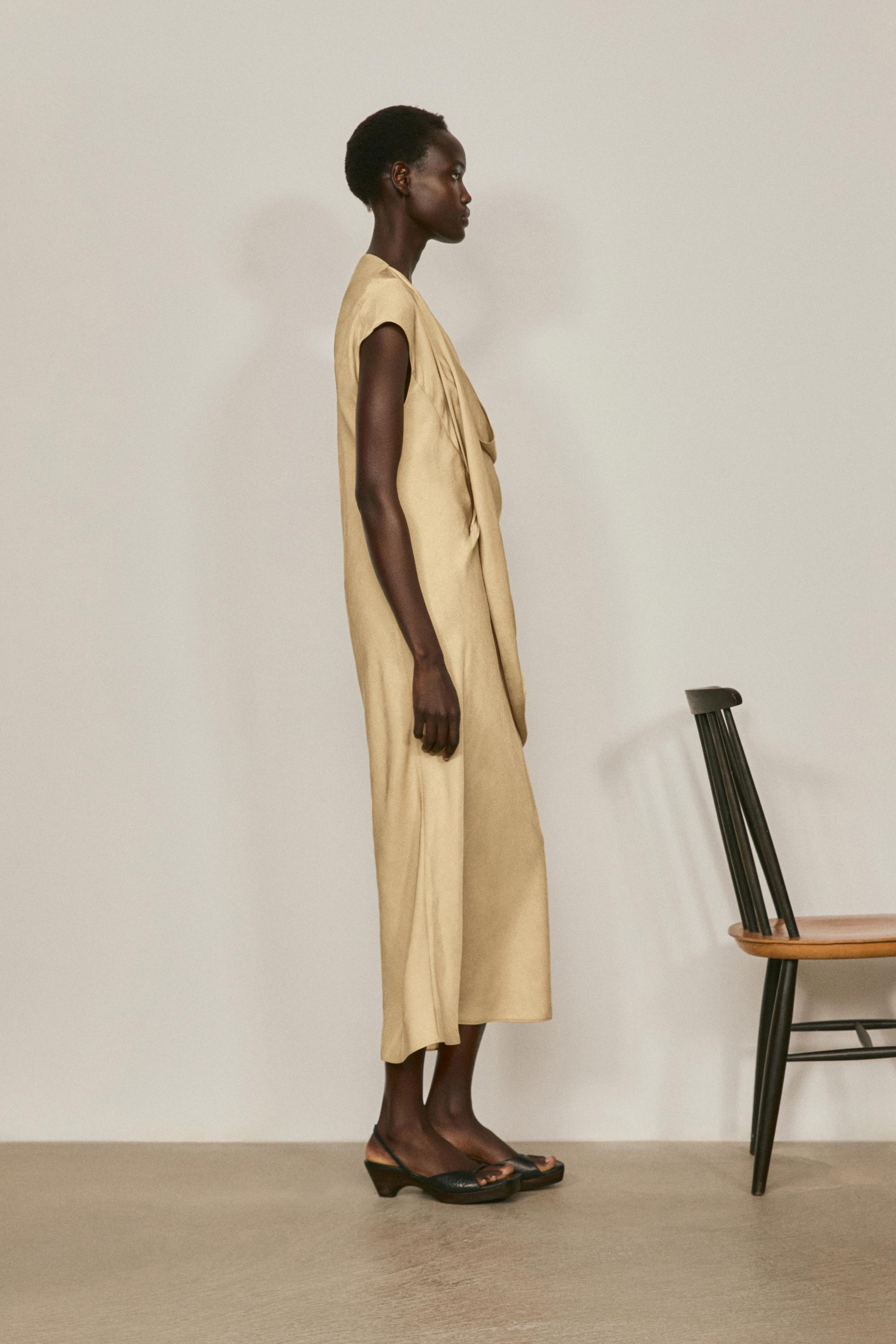 Flowing draped midi dress - LIMITED EDITION